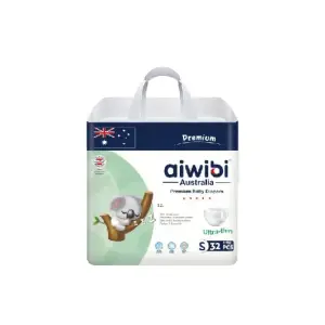Aiwibi Premium Baby Diapers Small 32Pcs Tape Style