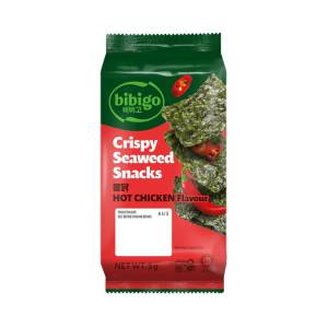 Bibigo Crispy Seaweed Hot Chicken Flavour Snack 15Gm