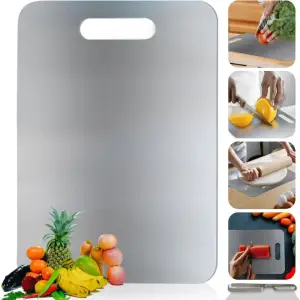 Stainless Steel Non Slip Chopping Board (25 cm x 35 cm)