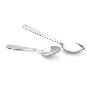 Famous Stainless Steel Rose Design Dinner Spoon Set of 12Pcs