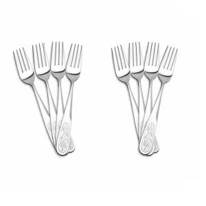 Famous Stainless Steel Rose Design Fork Set of 12Pcs