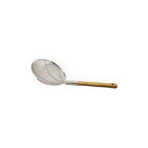 Heavy Duty Stainless Steel Skimmer Strainer With Sturdy Wooden handle