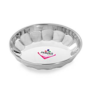 Famous Stainless Steel  Diamond Design Pudding Plate