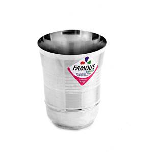 Famous  5.5Inches Stainless Steel Flower Design Steel Glass (Set of 12)