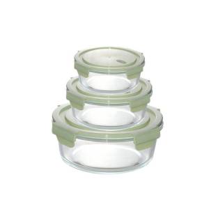 3Pec Set Microwave Glass Food Containers