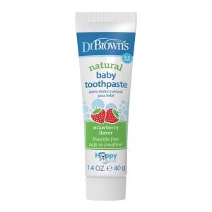 Dr. Brown's Happy Teeth Fluoride-Free Toothpaste, strawberry - HG063-P4- 0-3 years
