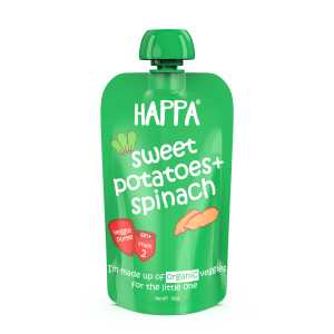 Happa Sweet Potato+ Spinach Veggie Puree 100Gm