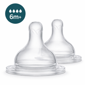 Philips Avent SCY098/01 Essential Grow Bottle Nipple 6m+ Pack Of 2