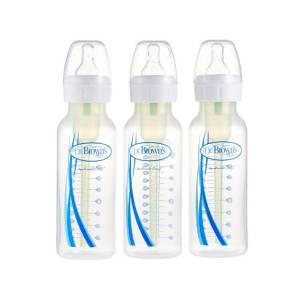 Dr. Brown's 8 Oz / 250 Ml Pp Narrow-Neck "Options" Baby Bottle 3-Pack, Sb83005-P3