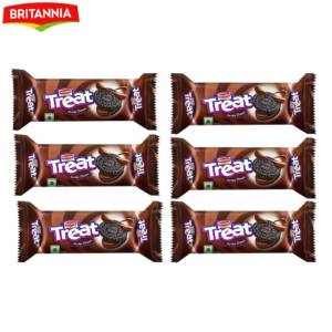 Britannia Treat Funky Choco Cream Biscuits 50Gm ( Pack Of 6)