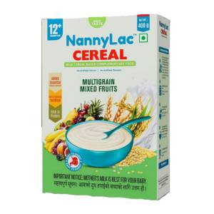 Nannylac Multigrain Mixed Fruits Milk Cereal for 12M+ 400Gm