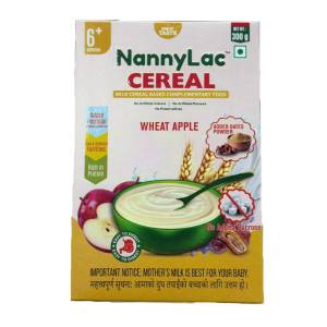 Nannylac Wheat Apple Sugar free Cereal for 6M+ 300Gm