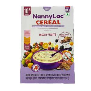 Nannylac Mixed Fruit Sugar Free Milk Cereal 10M+ 300Gm
