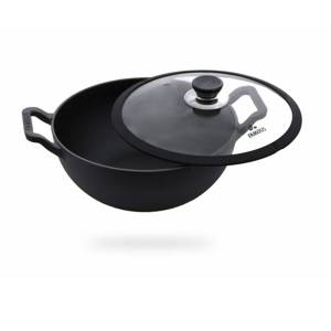 Famous Cast Iron Kadai with Glass Lid