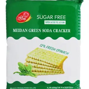 Meidan Sugarfree Soda Cracker Spinach 450Gm