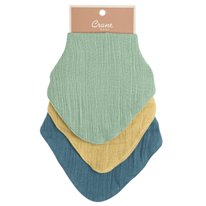 Crane baby BC-140BS-2, Muslin 3Pc Bib Set-River
