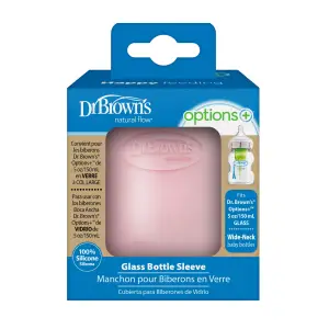 Dr Brown's 5 oz Wide-Neck Glass Bottle Sleeve - Lt Pink, AC080