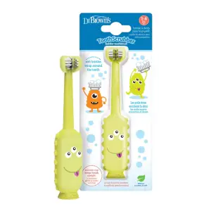 Dr Brown's Toddler Triple-Sided Training Toothbrush with Suction Cup Base, HG099