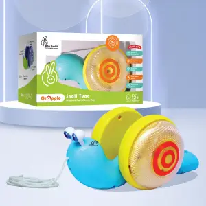 R for Rabbit Orapple Snail Tune BPA-Free Musical Pull Toy for Kids with Lights & Music (1-3yrs), OROSBY01