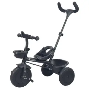 R for Rabbit Tiny Toes T20 Plus Tricycle - 2 in 1, Rubber Wheels, Adjustable Parental Control, Cup Holder (1.5 - 5yrs), TCTT20PBK1