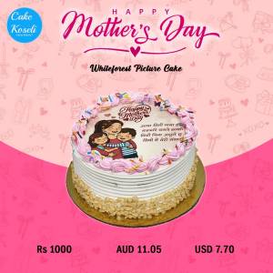 Cake Koseli Mother's Day Whiteforest Picture Cake 1Pound