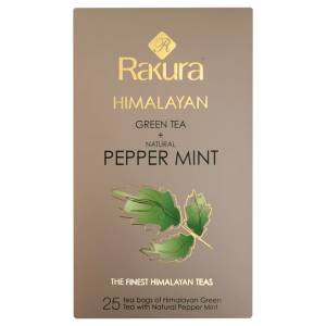 Rakura Himalayan Green Tea + Natural Pepper Mint 100 Teabag (Envelope)
