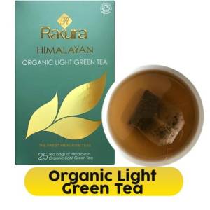 Rakura Himalayan Organic Light Green Tea 100Tea Bags (Envelope)