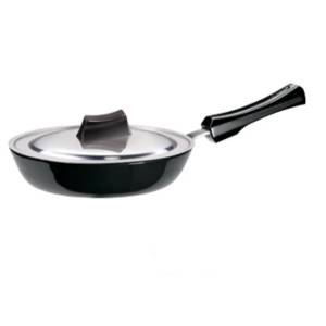Hard Anodized Frying Pan With Stainless Steel Lid 22Cm