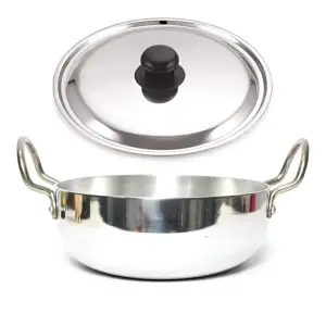 Aluminum Kadahi With Steel Lid 26Cm
