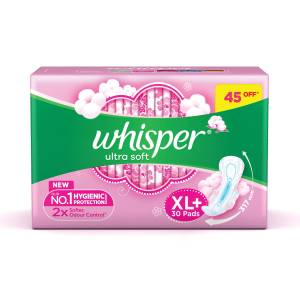 Whisper Ultra Soft XL+ 30 Pads