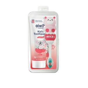 Aiwibi Kids Toothpaste and Toothbrush Set ( Strawberry Flavor)