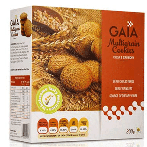 Gaia Multigrain Cookies 200Gm