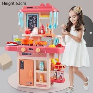 Kids Playing Modern Kitchen Set