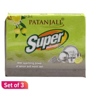Patanjali Ayurved Super Dish Wash Bar 250Gm (Set of 3)