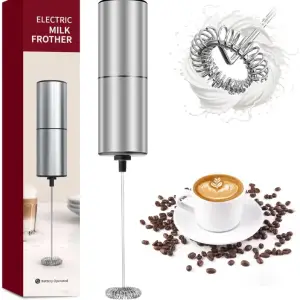 Milk Frother Handheld Whisk Electric Battery Powered Drink Mixer