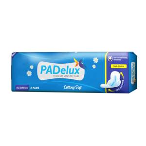 PADelux Sanitary Pads Cottony Soft XL 280mm  6 Pads (Pack of 2)