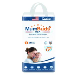 MumBuds American Ultrathin Baby Diapers Small 42 Pcs (4-8 Kg)