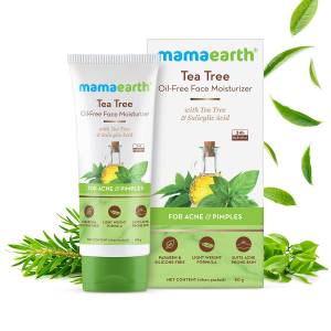 Mamaearth Tea Tree Oil-Free Moisturizer For Oily Skin with Tea Tree & Salicylic Acid for Acne & Pimples 80Gm