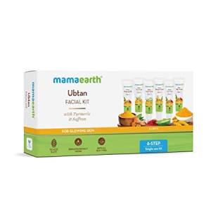 Mamaearth Ubtan Facial Kit with Turmeric & Saffron for Glowing Skin - 60Gm