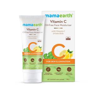 MamaEarth Vitamin C Oil-Free Moisturizer For Face with Vitamin C & Gotu Kola for Skin Illumination 80gm