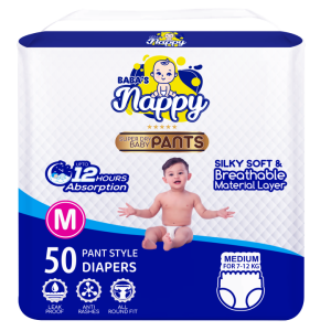 Baba's Nappy Baby Pull Up Diaper Medium 50Pcs