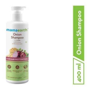 Mamaearth Onion Shampoo for Hair Growth and Hair Fall Control with Onion Oil and Plant Keratin 400ml