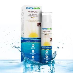 Mamaearth Aqua Glow Hydrating Sunscreen Gel with Himalayan Thermal Water & Hyaluronic Acid With SPF 50 PA++++ – 50g