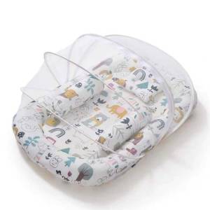 Mosquito Net Bed with Cotton Mattress Design
