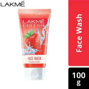 Lakme Blush & Glow Hydrating Face Wash Strawberry With Vitamin C Serum 100Gm