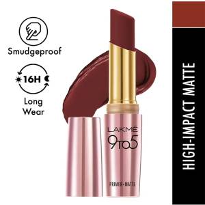 Lakme 9 To 5 Primer with Matte MR3 Red Rust Lipsticks 3.6Gm