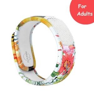 PARA’KITO™ Wristband Flowery (EN) FNGWB1ENG66-For Adults, Free 1pcs PARA’KITO® Refill pack (2 pellets) (EN)-FNGRFM1EN