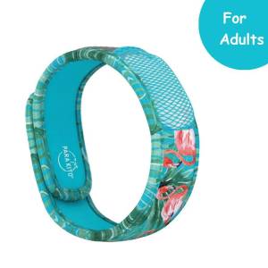 PARA'KITO® Wristband Blue Flamingo (EN) FNGWB1ENG75 -For Adults,Free 1pcs PARA’KITO® Refill pack (2 pellets) (EN)-FNGRFM1EN