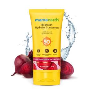 Mamaearth Beetroot Hydraful Sunscreen 50Gm