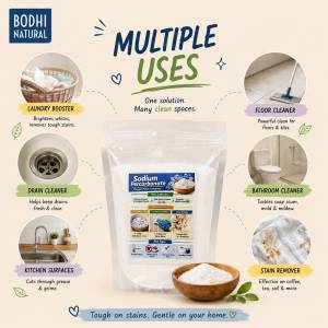 Sodium Percarbonate Oxygen Bleach Multipurpose Cleaner and Stain Remover - 1 kg